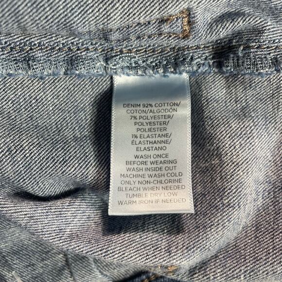 Ann Taylor Loft womens Knee Length Stretch Denim Jean Pencil Midi Skirt Size 4 - Picture 5 of 7